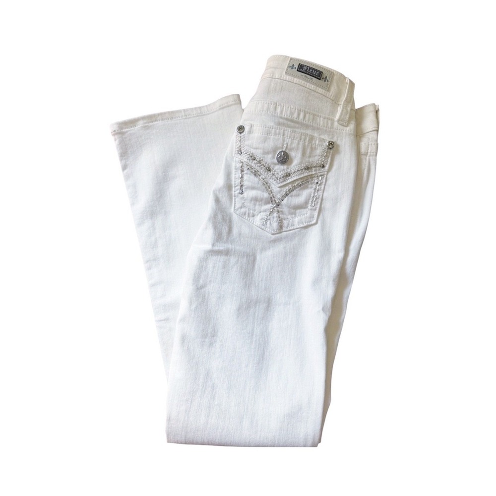 Miss Me White Embellished Boot Cut Jeans 29
